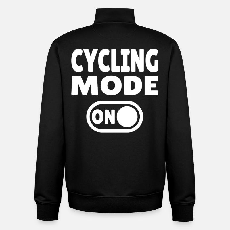 Cycling Mode ON Cycling - Unisex Organic Zip Sweatshirt by Stanley/Stella - black