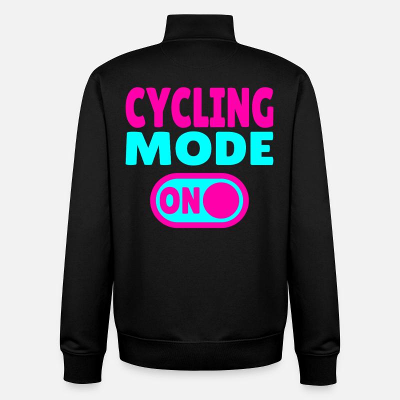 Mode cyclisme activé Cyclisme - Sweat zippé unisexe en coton bio Stanley/Stella - noir