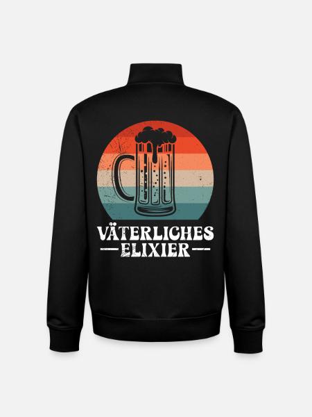 Paternité ÉLIXIR PATERNAIRE Drôle - Sweat zippé unisexe en coton bio Stanley/Stella - noir
