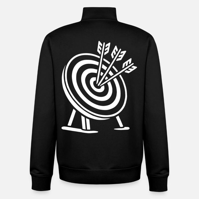 Archery Archers Hit the Mark - Unisex Organic Zip Sweatshirt by Stanley/Stella - black