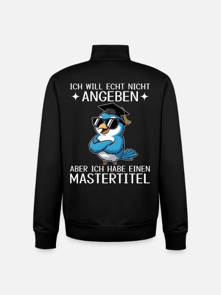 Master complété - Intitulé du Master - Sweat zippé unisexe en coton bio Stanley/Stella - noir