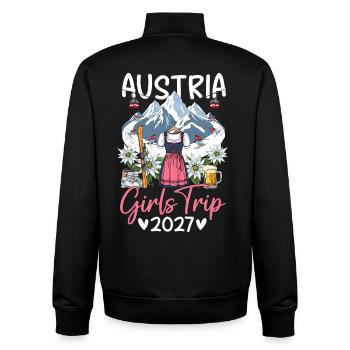 Austria Girls Trip 2027 - Unisex Organic Zip Sweatshirt von Stanley/Stella - Schwarz - Hinten - AI Model Male 185 light (185cm)
