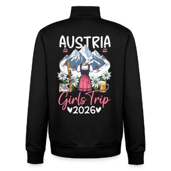 Austria Girls Trip 2026 - Unisex Organic Zip Sweatshirt von Stanley/Stella - Schwarz - Hinten - AI Model Male 185 light (185cm)
