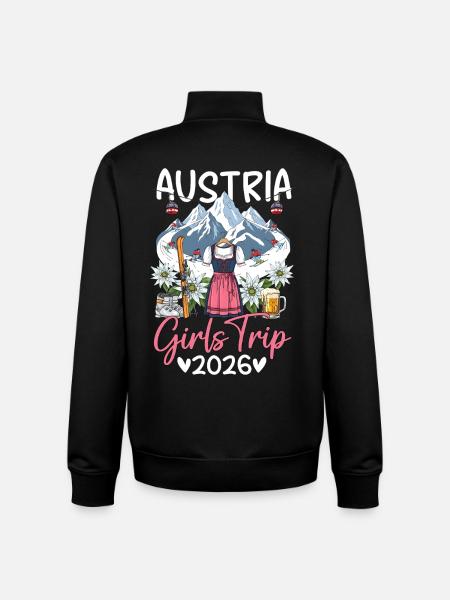Austria Girls Trip 2026 - Unisex Organic Zip Sweatshirt by Stanley/Stella - black