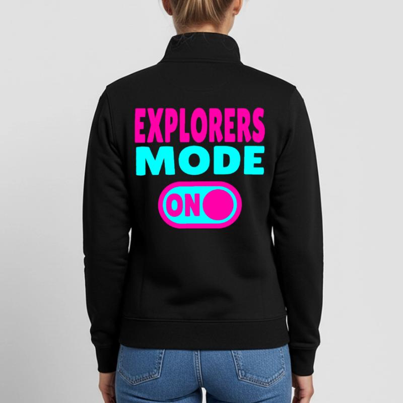 Explorers Mode ON – For real world explorers Unisex Organic Zip Sweatshirt by Stanley/Stella