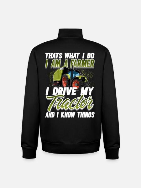 Traktor Landwirt - Unisex Organic Zip Sweatshirt von Stanley/Stella - Schwarz