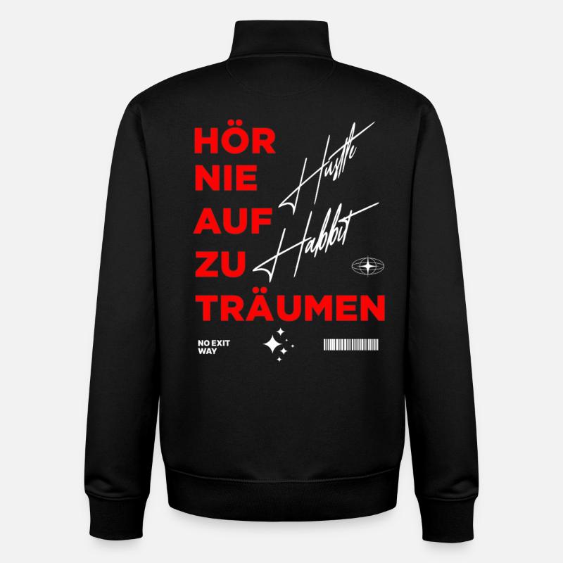 Motivational Trend Graphic Print Design - Unisex Organic Zip Sweatshirt by Stanley/Stella - black