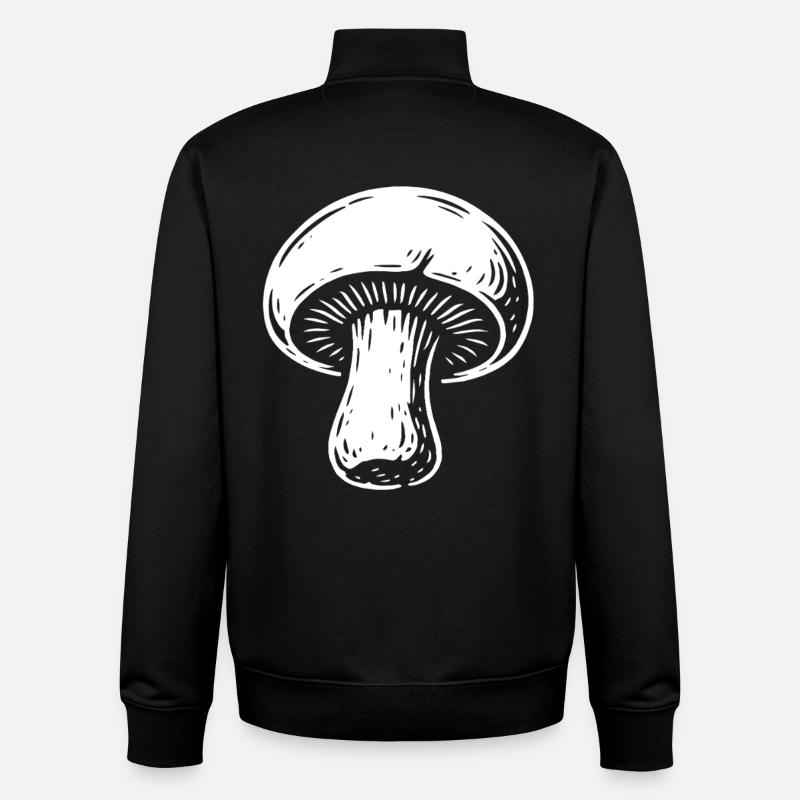 Mushroom picker - mushrooms - saying - Unisex Organic Zip Sweatshirt by Stanley/Stella - black