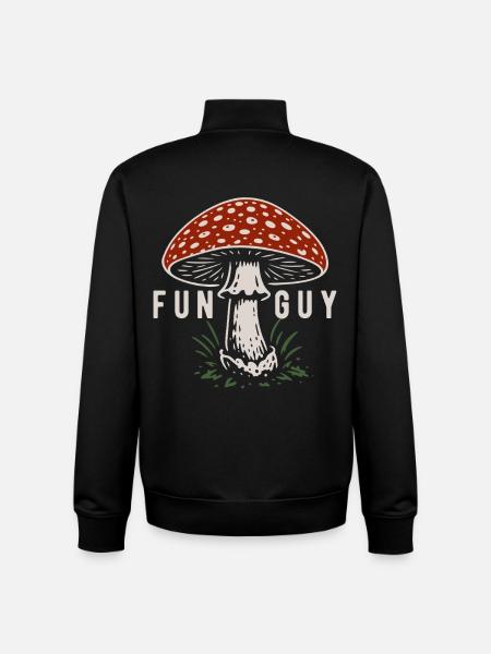 Fly Agaric Funguy - Mushrooms - Saying - Unisex Organic Zip Sweatshirt by Stanley/Stella - black