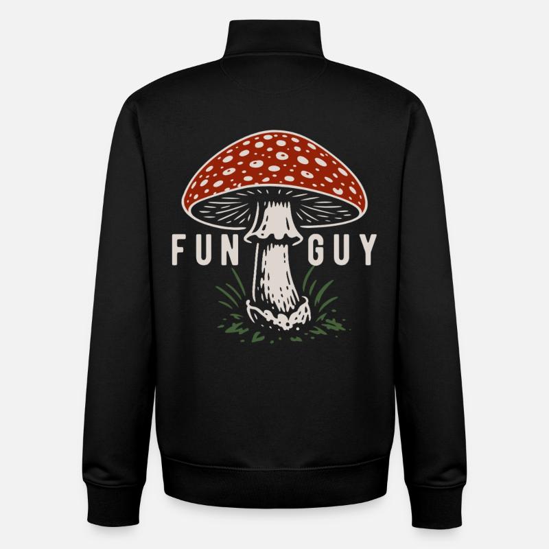 Amanite tue-mouches - Champignons - Proverbe - Sweat zippé unisexe en coton bio Stanley/Stella - noir