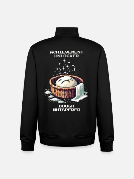Achievement unlocked: Dough Whisperer | Bread - Unisex Organic Zip Sweatshirt by Stanley/Stella - black