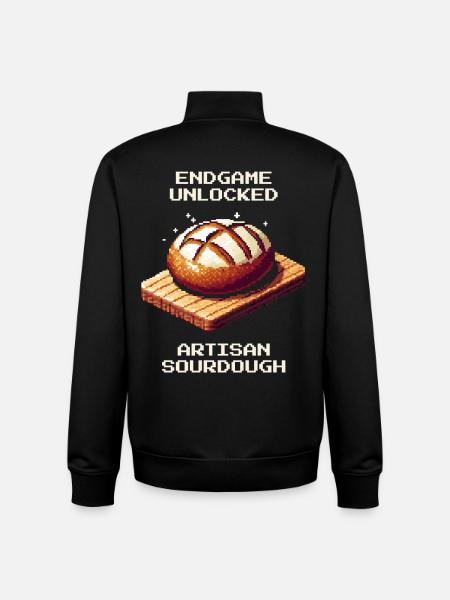 Endgame unlocked | Sourdough crafting - Unisex Organic Zip Sweatshirt by Stanley/Stella - black