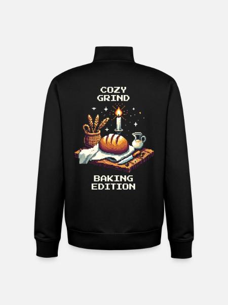 Cozy Grind | Bread Baking Humor - Unisex Organic Zip Sweatshirt by Stanley/Stella - black