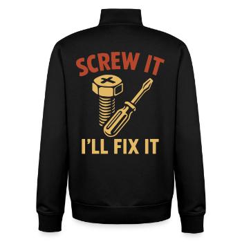 Funny craftsman screwdriver mechanic saying - Unisex Organic Zip Sweatshirt by Stanley/Stella - black - Back - AI Model Male 185 light (185cm)