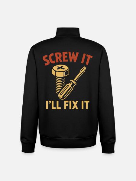 Funny craftsman screwdriver mechanic saying - Unisex Organic Zip Sweatshirt by Stanley/Stella - black
