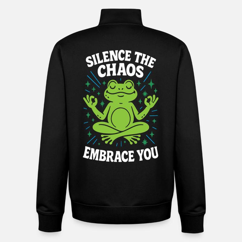 Silence the Chaos Surround Yourself - Unisex Organic Zip Sweatshirt by Stanley/Stella - black