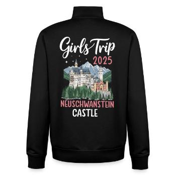 Girls Trip 2025 Neuschwanstein Castle - Unisex Organic Zip Sweatshirt von Stanley/Stella - Schwarz - Hinten - AI Model Male 185 light (185cm)