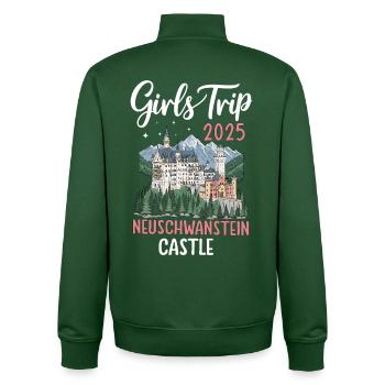 Girls Trip 2025 Neuschwanstein Castle - Unisex Organic Zip Sweatshirt von Stanley/Stella - Flaschengrün - Hinten - AI Model Male 185 dark (185cm)