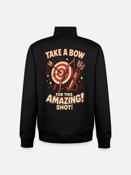 Archer, inclinez-vous pour ce tir incroyable - Sweat zippé unisexe en coton bio Stanley/Stella - noir