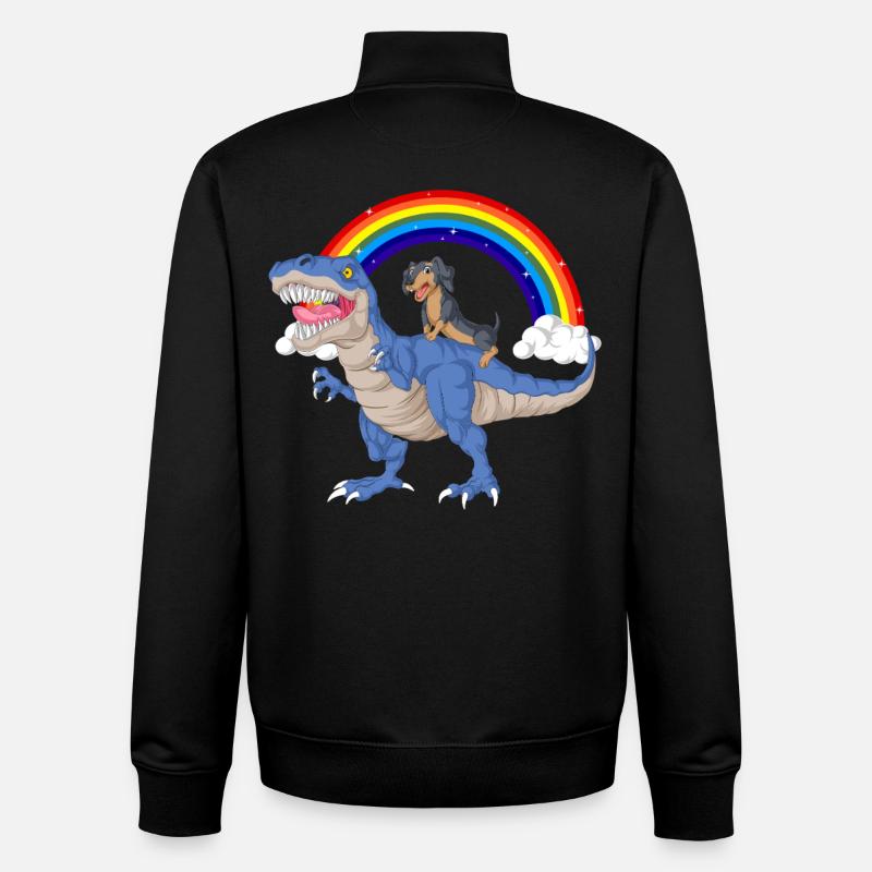 Teckel - Sweat zippé unisexe en coton bio Stanley/Stella - noir