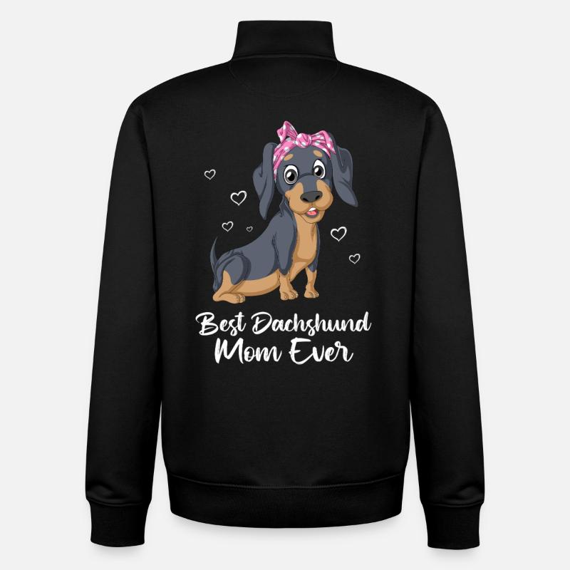 Dackel Mama - Unisex Organic Zip Sweatshirt von Stanley/Stella - Schwarz
