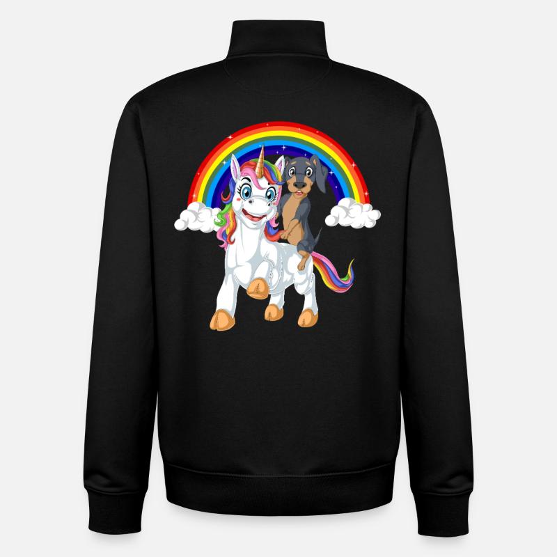 Dackel - Unisex Organic Zip Sweatshirt von Stanley/Stella - Schwarz