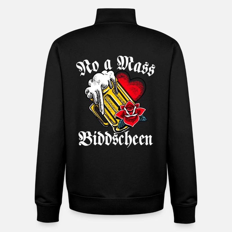 Bavarian Beer Saying October - Unisex Organic Zip Sweatshirt by Stanley/Stella - black