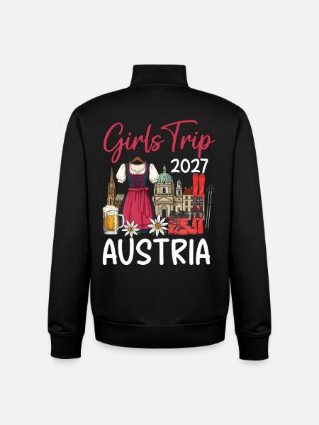 Girls Trip 2027 Austria - Unisex Organic Zip Sweatshirt by Stanley/Stella - black