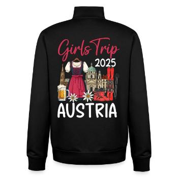 Girls Trip 2025 Austria - Unisex Organic Zip Sweatshirt von Stanley/Stella - Schwarz - Hinten - AI Model Male 185 light (185cm)