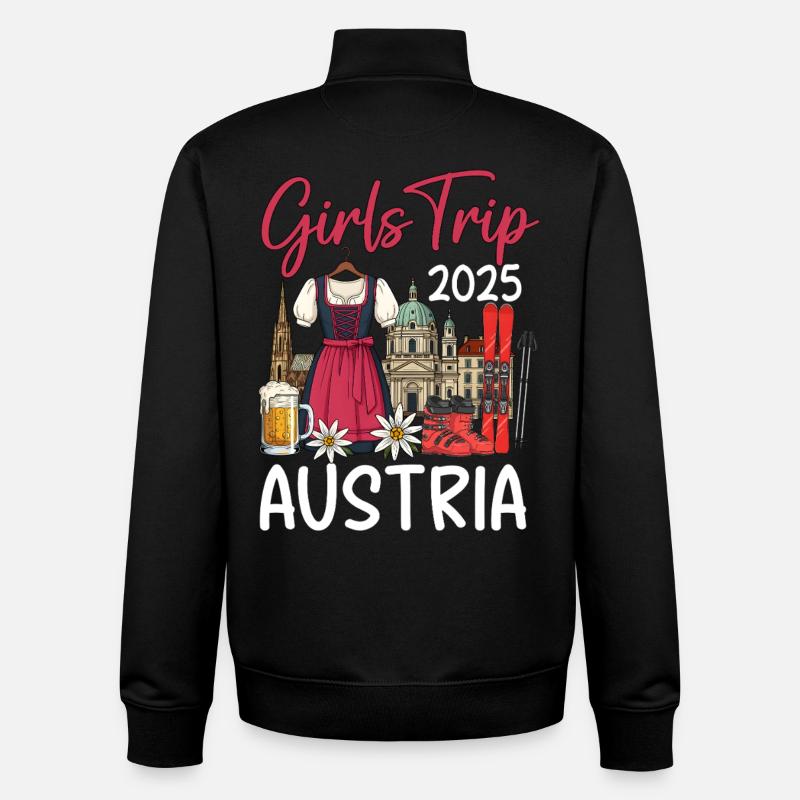 Girls Trip 2025 Austria - Unisex Organic Zip Sweatshirt von Stanley/Stella - Schwarz