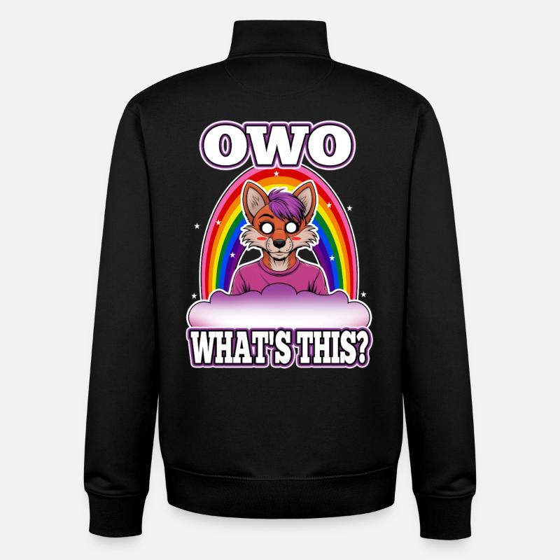 OwO What's This? - Unisex Organic Zip Sweatshirt von Stanley/Stella - Schwarz