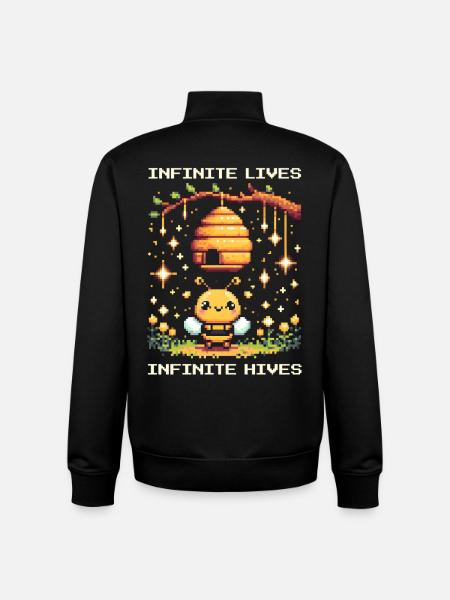 Endless lives – endless beehives | Beekeepers - Unisex Organic Zip Sweatshirt by Stanley/Stella - black
