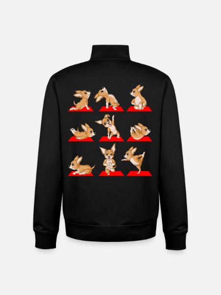 Chihuahua Yoga - Unisex Organic Zip Sweatshirt von Stanley/Stella - Schwarz