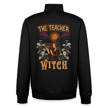 Teacher Teacher Educator The Teacher Witch - Unisex Organic Zip Sweatshirt by Stanley/Stella - black - Back - AI Model Male 185 light (185cm)