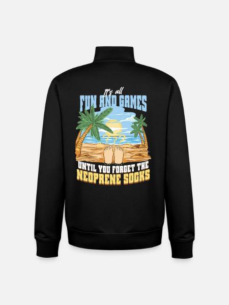 Bodyboarding Bodyboarder - Unisex Organic Zip Sweatshirt by Stanley/Stella - black