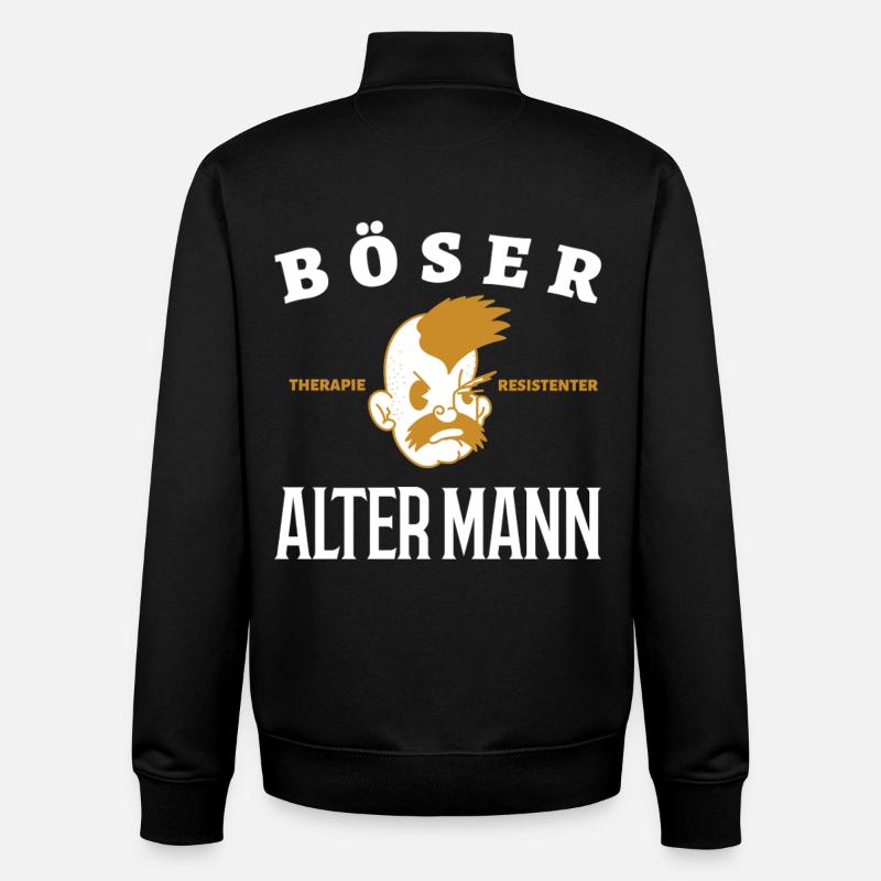 Böser alter Mann - Unisex Organic Zip Sweatshirt von Stanley/Stella - Schwarz