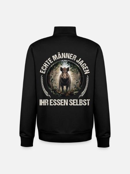 Hunter Saying - Unisex Organic Zip Sweatshirt by Stanley/Stella - black