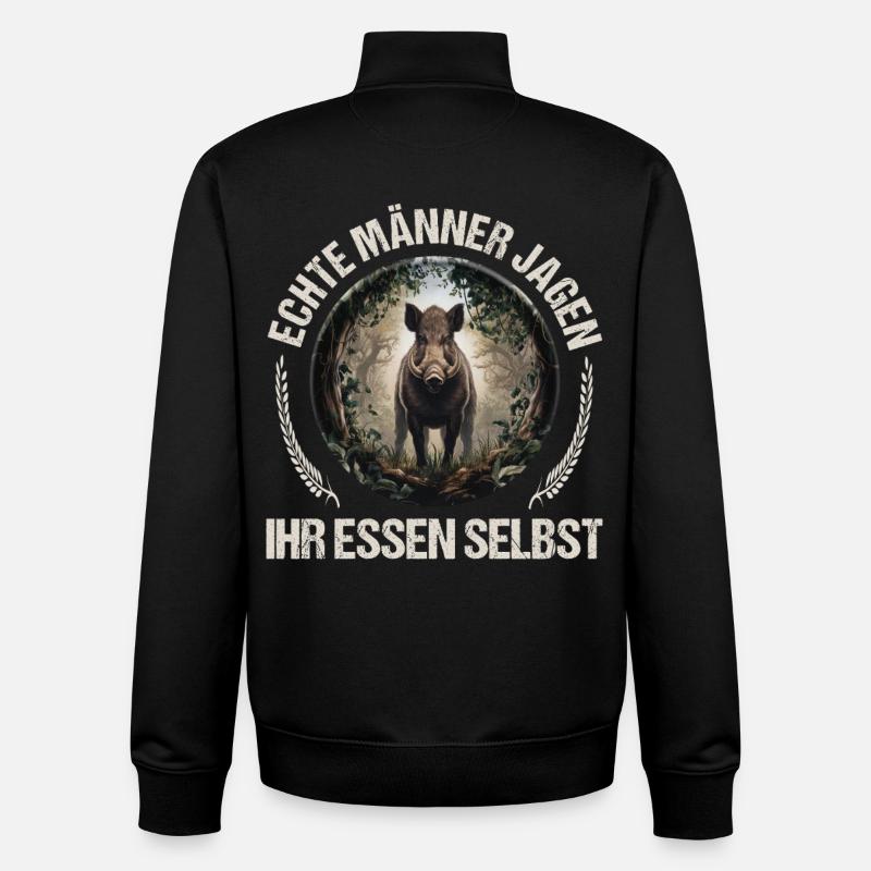 Jäger Spruch - Unisex Organic Zip Sweatshirt von Stanley/Stella - Schwarz