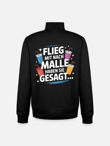 Malle Holidays Mallorca - Unisex Organic Zip Sweatshirt by Stanley/Stella - black