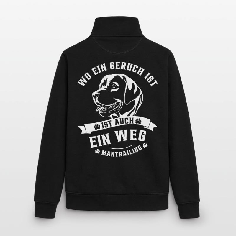 Mantrailing Labrador Wo ein Geruch da ein Weg Unisex Organic Zip Sweatshirt von Stanley/Stella