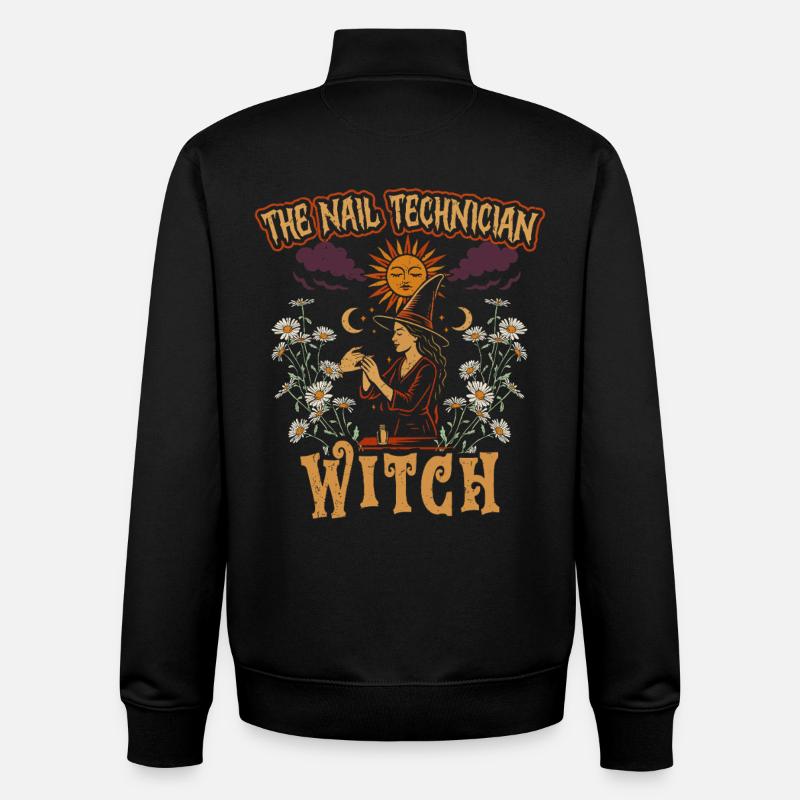 Nageldesignerin The Nail Technician Witch - Unisex Organic Zip Sweatshirt von Stanley/Stella - Schwarz
