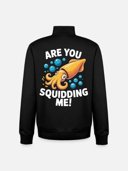 Playful sea design with octopus - Unisex Organic Zip Sweatshirt by Stanley/Stella - black