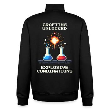 Crafting – explosive Kombinationen | Chemie - Unisex Organic Zip Sweatshirt von Stanley/Stella - Schwarz - Hinten - AI Model Male 185 light (185cm)
