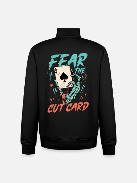 Cribbage Fear The Cut Card - Unisex Organic Zip Sweatshirt by Stanley/Stella - black
