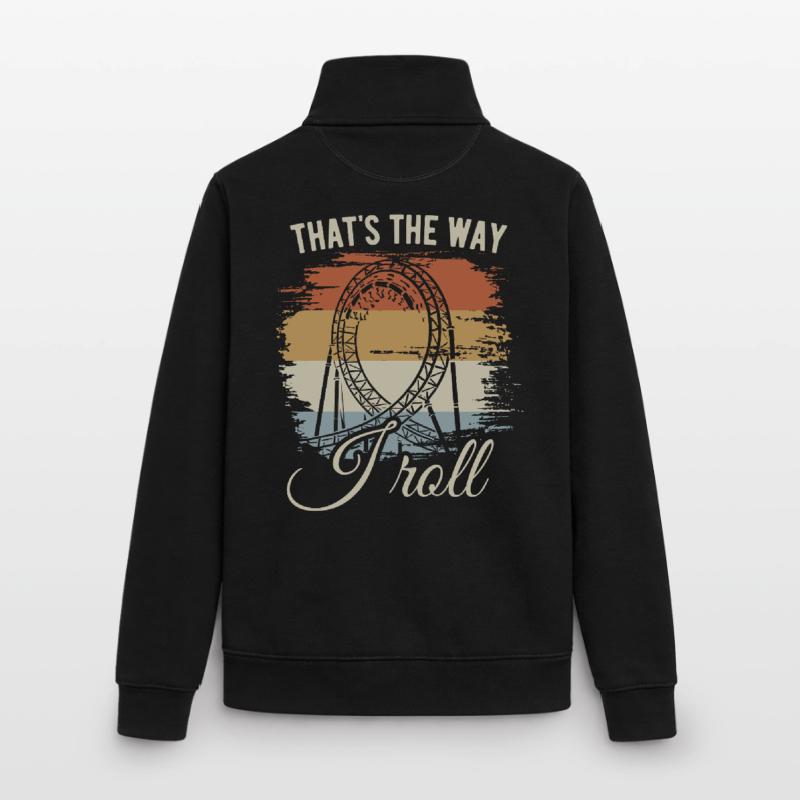 That's the way I roll - Rollercoaster - Looping Unisex Organic Zip Sweatshirt by Stanley/Stella