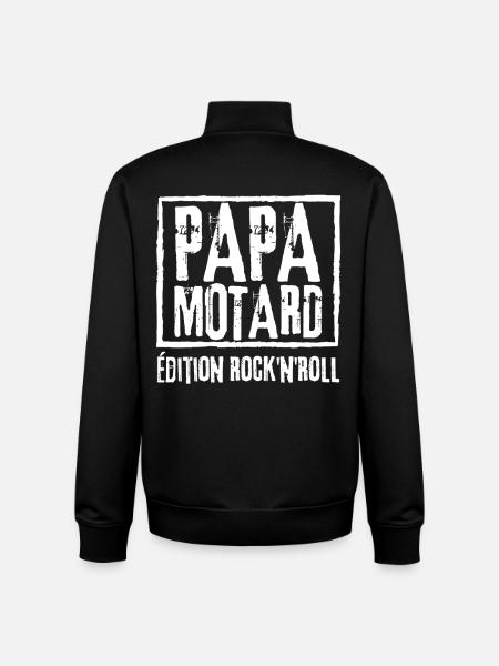 BIKER DAD Rock Edition - Unisex Organic Zip Sweatshirt by Stanley/Stella - black