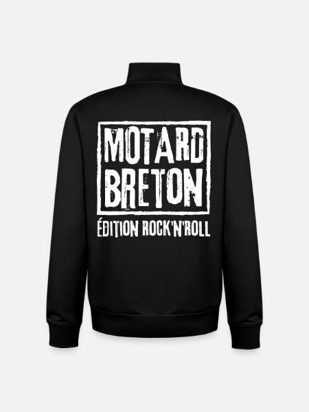 BRETON BIKER ROCK EDITION - Unisex Organic Zip Sweatshirt by Stanley/Stella - black