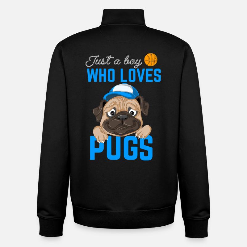 Carlin pour garçons - Sweat zippé unisexe en coton bio Stanley/Stella - noir