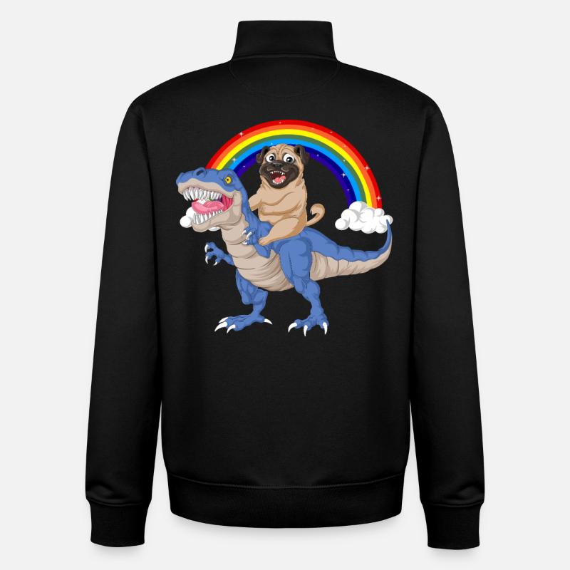 Carlin idiot - Sweat zippé unisexe en coton bio Stanley/Stella - noir