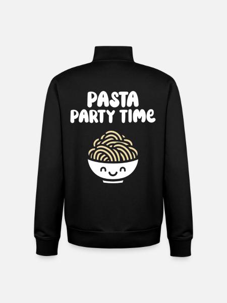 Pasta party time - Unisex Organic Zip Sweatshirt by Stanley/Stella - black
